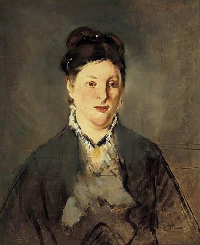 Edouard Manet Full-face Portrait of Manet's Wife oil painting picture